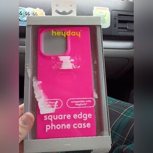 Heyday Pink Square Edge Phone Case for iPhone 15 Pro Max